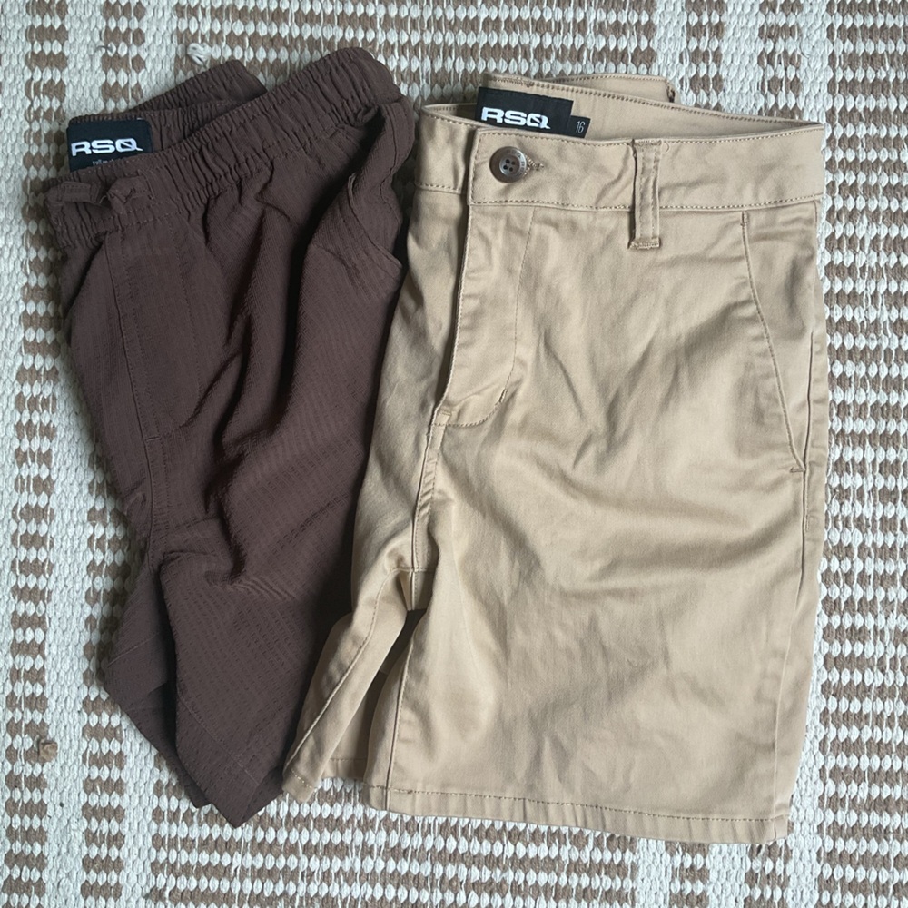 RSQ Kids Beige and Chocolate Shorts